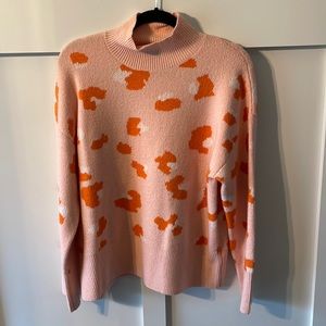 French Connection size XS pink and orange printed sweater